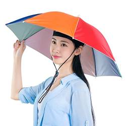 Freisprech-Regenschirm, winddichter Kopf-Regenschirm-Hut, wasserdichter freihändiger faltbarer Regenschirm, UV-Schutz-Regenschirm-Hüte für Erwachsene, Kinder, Frauen, Männer, Regenschirm-Hut für Outdo von Youding