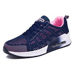 Youecci Damen Fitness Laufschuhe Atmungsaktive laufende Turnschuhe Sportschuhe Schnüren Hallenschuhe Leichtathletikschuhe Running Sneaker Gym Schuhe Blau 36 EU von Youecci