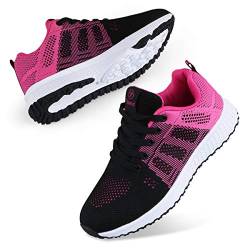 Youecci Damen Fitness Laufschuhe Atmungsaktive laufende Turnschuhe Sportschuhe Schnüren Hallenschuhe Leichtathletikschuhe Running Sneaker Gym Schuhe Rot 35 EU von Youecci