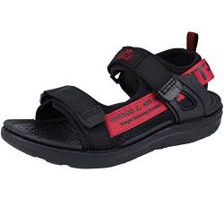 Youecci Kinder Sandalen Jungen Sport Outdoorsandalen Unisex-Kinder Trekkingsandalen Mädchen Strandschuhe Sommer 30 Schwarz Rot von Youecci