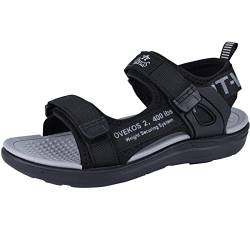 Youecci Kinder Sandalen Jungen Sport Outdoorsandalen Unisex-Kinder Trekkingsandalen Mädchen Strandschuhe Sommer 31 Schwarz Grau von Youecci