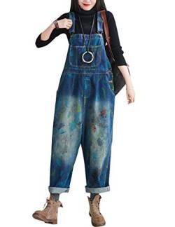 Youlee Damen Sommer Breites Bein Hose Denim Latzhose Overall Hosen Style 5 von Youlee