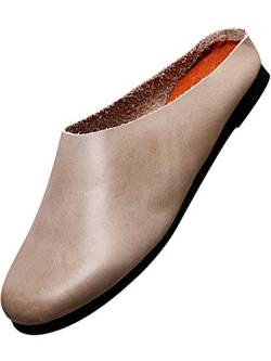 Youlee Damen Sommer Frühling Leder Hausschuhe Slip-on Schuhe Style 2 Grey EU 39 von Youlee