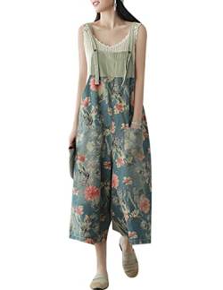 Youlee Damen Sommer Frühling Weinlese Overalls Baumwolle Overall Latzhose mit Taschen Style 7 von Youlee