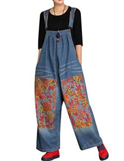 Youlee Damen Sommer Frühling Weinlese Overalls Baumwolle Overall Latzhose mit Taschen Style 8 von Youlee