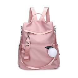 Youlity Damen Rucksack Anti Diebstahl Daypack Oxford Wasserdichte Tagesrucksack Schultertasche Leichtgewicht Schultaschen Reiserucksack Backpack für Frauen Mädchen Reise Abeit Schule (Rosa) von Youlity