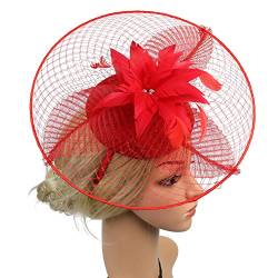 Big Tea Party Fascinator Hut Derby Stirnband Blume Pillbox Hut Cocktail Braut Hochzeit Kopfbedeckung von Youllyuu