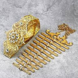 Blumengürtel für Damen, versilberter Metallgürtel, Kaukasus, Marokko, Hochzeitsschmuck, Bauchkette von Youllyuu