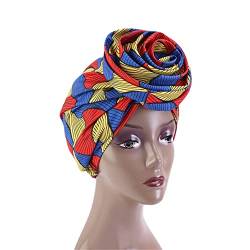 Frauen Afrikanische Motorhauben Big Flower Headwrap Turban Satin Gefüttert Beanie Kopftuch Kopfbedeckung Haarschmuck von Youllyuu