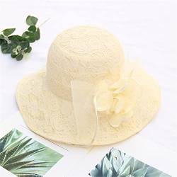 Kentucky Hats Frauen Chiffon Derby Fascinator Hüte Blume Hochzeit Kirche breite Krempe Fedora Hut von Youllyuu