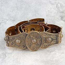 Metall-Taillenkette, Kaukasus, Brautgürtel für Frauen, antiker Bund, Türkei, Hochzeitsschmuck von Youllyuu