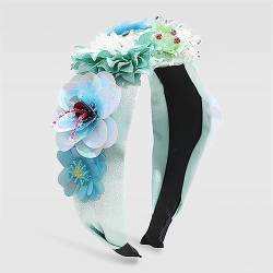 Youllyuu Exquisite Strass Pailletten Blume Geometrie Haarband Für Frauen Gepolstert Stirnband Breite Schwamm Haar Zubehör GN Farbe von Youllyuu