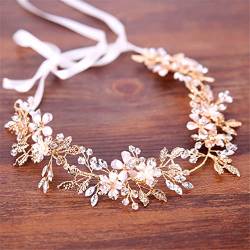 Youllyuu Haarband mit Blumen-Motiv, Kristall, Strass, Haarschmuck, handgefertigt, Hochzeitshaarband, Tiara von Youllyuu