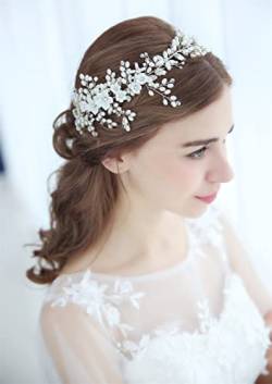Youllyuu Strass-Kristall-Stirnbänder, Hochzeit, Brautschmuck, Perlen, Haarband, handgefertigt, Brautschmuck von Youllyuu