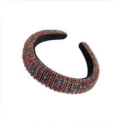 Youllyuu Volle Strass Stirnband Für Frauen Kristall Gepolstert Haarband Luxus Mode Haar Hoops Headwear Haar Zubehör bunte haarband 2 von Youllyuu