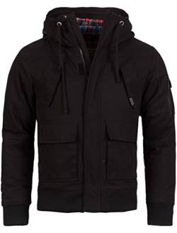 Herren gefütterte Winterjacke der Marke Young & Rich Jacke Parka Bomberjacke Vintage in der Farbe Schwarz XXL von Young&Rich