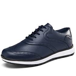 Youngtie Golfschuhe Herren Atmungsaktive den Außenbereich wasserdichte rutschfeste Gummisohle Ganzjährige Sportschuhe Blau EU 44 von Youngtie