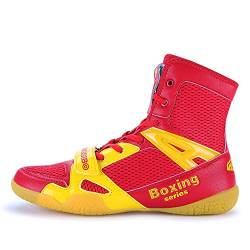 Youngtie Herren Boxschuhe Pro Wrestling Schuhe Jungen Fitness Training Boxschuhe Rot EU 33 von Youngtie