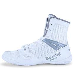 Youngtie Herren Boxschuhe Pro Wrestling Schuhe Jungen Fitness Training Boxschuhe Weiß EU 40 von Youngtie