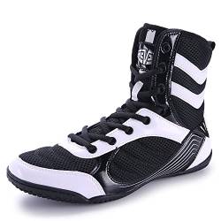 Youngtie Ringerschuhe für Herren Boxschuhe Sportschuhe für Damen Profi-Fitnesstraining Boxstiefel für Damen und Herren Schwarz EU 36 von Youngtie