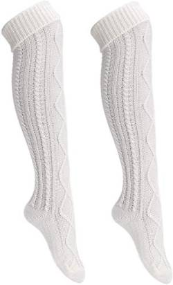 Youning Overknee-Strümpfe Strick Weihnachten Kniesocken Damen Kniestrümpfe Gestrickte socken lang hochwertig Überkniestrümpfe Kniestrümpfe warm Winter Oberschenkel Hohe Socken von Youning