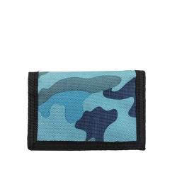 Youning Slim Geldbeutel Camouflage Geldbörse Kinder Kleines Portmonee Junge Mädchen Geldbörse mit Ketten Clip Reißverschluss Herren Dreifache Geldtasche Faltbare Wallet (Tarnfarbe Blau) von Youning