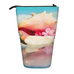 Beach Conch Seascape Teleskop Federmäppchen Bleistifthalter für Büro Stehender Bleistifthalter Pop Up Bleistift Tasche Stift Tasche Box Schreibwaren Organizer Box für Arbeit, Schwarz , Einheitsgröße, von YoupO