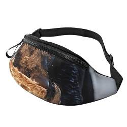 Lustige Hunde-Jagd-Ente, Bauchtasche für Damen und Herren, modische Hüfttasche, Crossbody-Bauchtaschen für Wandern, Laufen, Reisen, Schwarz , Einheitsgröße, Reise-Kleidersack von YoupO