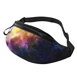 Nebula and Galaxy in The Universe Fanny Pack for Women Men Fashion Waist Pack Crossbody Bum Bags for Hiking Running Travel Waist Bag, Schwarz , Einheitsgröße, Reise-Kleidersack von YoupO