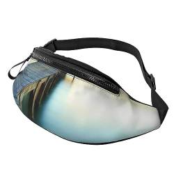 Seascape Sunset Ocean Beach Fanny Pack for Women Men Fashion Waist Pack Crossbody Bum Bags for Hiking Running Travel Waist Bag, Schwarz , Einheitsgröße, Reise-Kleidersack von YoupO