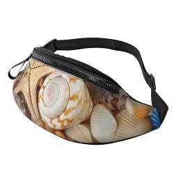 Seashell Landschaft Bauchtasche für Damen Herren Mode Hüfttasche Crossbody Bauchtaschen für Wandern Laufen Reisen Hüfttasche, Schwarz , Einheitsgröße, Reise-Kleidersack von YoupO