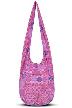 Taschen für Frauen Boho Geldbörsen Baumwolltasche für Unisex von YOUR COSY (Tribe_Pink) von Your Cozy