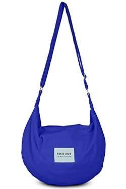 YOUR COSY Damen Sling Umhängetaschen Große Schulter Shopping Hobo Bag Handtasche Top Zip Bags Handmade Messenger Bag (Königsblau) von Your Cozy