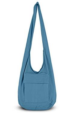 Your Cozy Boho Geldbörsen und Handtaschen handgefertigte Baumwolltasche für Unisex (Blau) von Your Cozy
