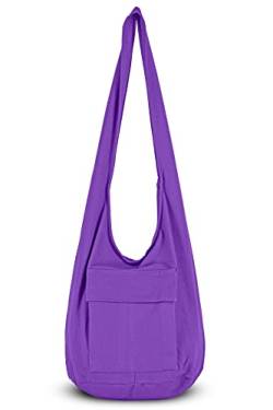 Your Cozy Boho Geldbörsen und Handtaschen handgefertigte Baumwolltasche für Unisex (lila) von Your Cozy