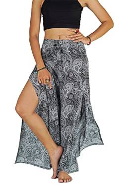Your Cozy Women's Wide Leg Palazzo Pants for Yoga Lounge Hippie Harem Flowy Trousers Adjustable Waist Size 27-35 Inch. (Peacock) von Your Cozy