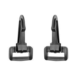 Schultergurt Karabiner, 4 Stück, für 50 mm Gurt Breite, schwarz, aus Hartplastik, Leiter Schnalle mit Haken, Ersatz Karabinerhaken Schulterband Tasche, Umhängetasche Reparatur Verschluss Strap Hook von Your Day Mate