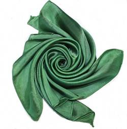 YSS Nickituch/Seidentuch 1 A Qualität unifarben Made in Thailand (tannengrün) von Your Silk Shop