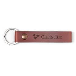 Yoursurprise Schlüsselanhänger graviert - Brauner Leder Schlüsselanhänger personalisiert mit Namen (Braun) von Yoursurprise