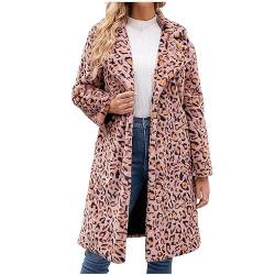 Faux Pelzmantel Dicker Plüschjacke Flauschige Felljacke Damen Winterjacke Warme Kunstpelz Kunstfell, Lang Parka Fellmantel Strickjacke Outwear Langarm Elegant Pelzjacke Wintermantel für Hochzeit von Yourumao