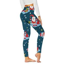 Leggings Damen Weihnachtshose Lange Bunte Strumpfhose Stretch Sporthose Lustige Weihnachtsleggings High Waist Blickdicht Yogahose 3D Sportleggins Elastisch Gym Fintnesshose Sport Jogginghose Tights von Yourumao