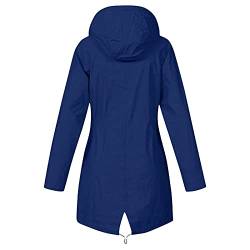 Regenjacke Damen Wasserdicht Atmungsaktiv Regenmantel Softshelljacke Lang Windbreaker Übergangsjacke Sommer Jacken Fahrrad Regenparka Leichte Windjacke Trenchcoat Wandern Regenkleidung Softshellmantel von Yourumao