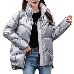 Steppmantel Leichte Daunenjacke Lang Übergangsjacke Herbst Winterjacke Damen Mantel Steppjacke Outdoorjacke Reißverschluss Warm Funktionsjacke Parka Oversize Daunenmantel Winddicht Gesteppte Jacke von Yourumao