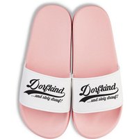 Youth Designz Dorfkind Unisex Badelatschen Flip Flops Badeschuh mit lustigem Spruch für Herren & Damen von Youth Designz