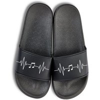 Youth Designz Heartbeat Music Unisex Badelatschen Flip Flops Badeschuh mit lustigen Logo für Herren und Damen von Youth Designz