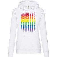 Youth Designz Kapuzenpullover Amerika Flagge Pride Damen Hoodie Pullover mit Trendigem Frontdruck von Youth Designz