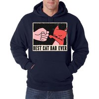 Youth Designz Kapuzenpullover Best Cat Dad Ever Herren Hoodie Pullover mit lustigem Katzen Motiv von Youth Designz