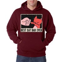 Youth Designz Kapuzenpullover Best Cat Dad Ever Herren Hoodie Pullover mit lustigem Katzen Motiv von Youth Designz