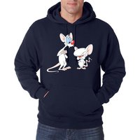 Youth Designz Kapuzenpullover Brain und Pinky Herren Hoodie Pullover mit Retro Cartoon Print von Youth Designz