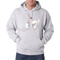 Youth Designz Kapuzenpullover Brain und Pinky Herren Hoodie Pullover mit Retro Cartoon Print von Youth Designz